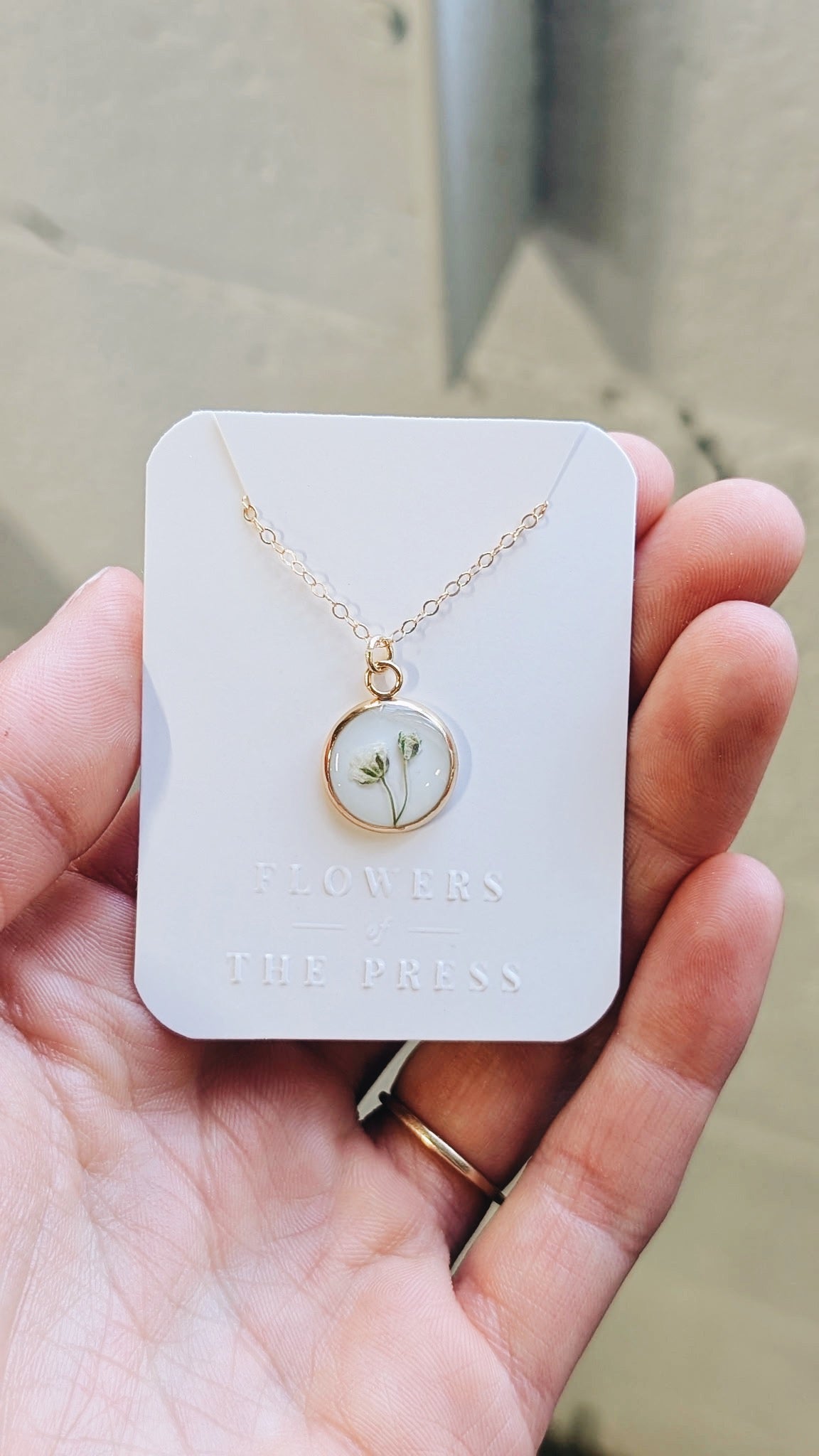 Custom Pressed Flower Necklace