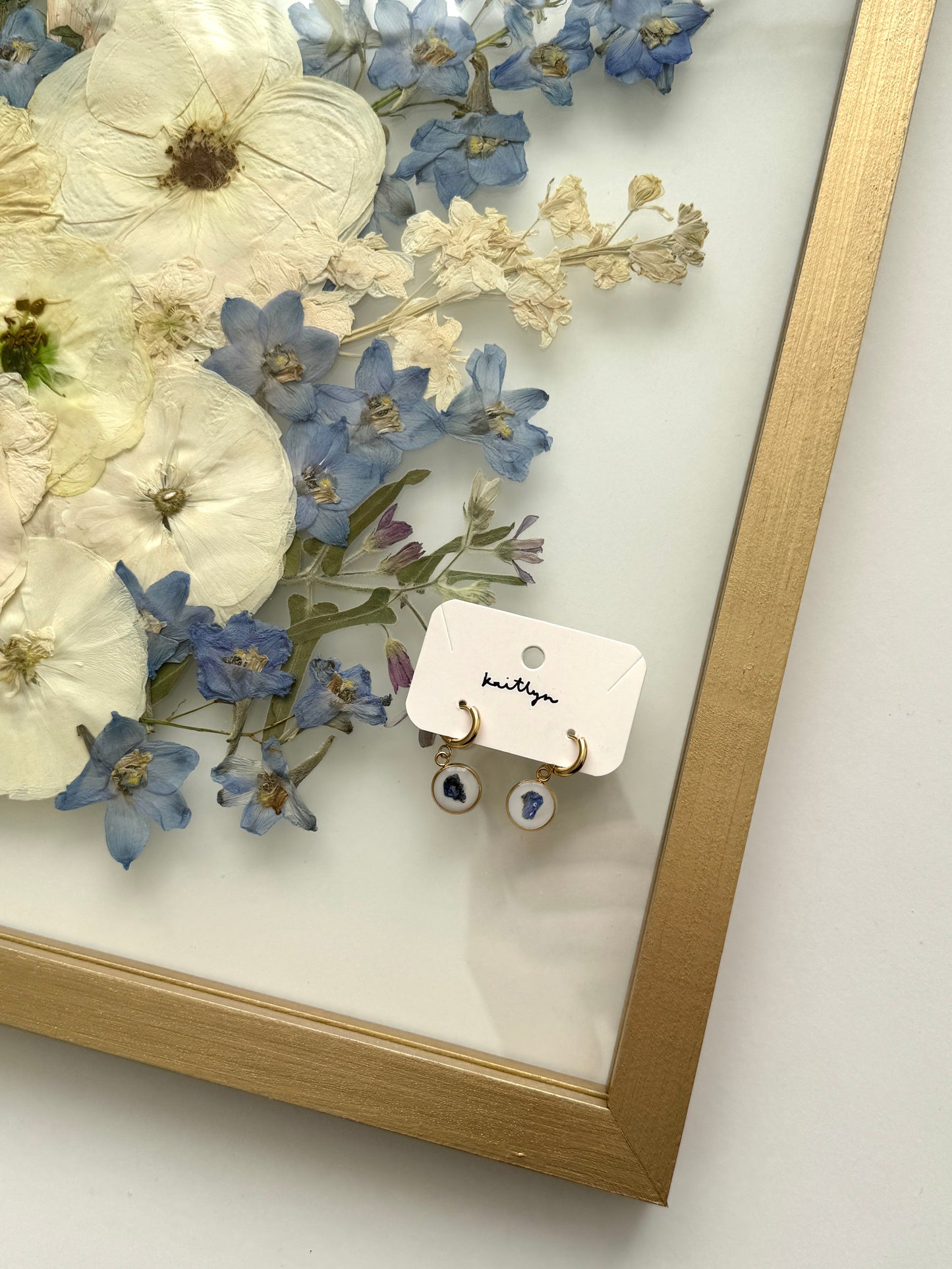 Custom Pressed Flower Earrings