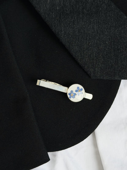 Custom Pressed Flower Tie Bar