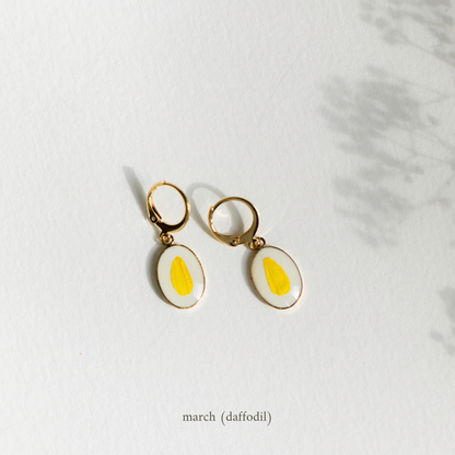 Birth Flower Earrings