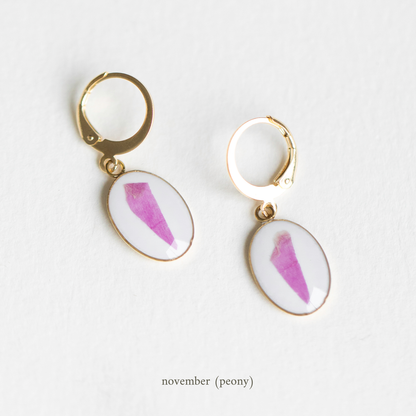 Birth Flower Earrings