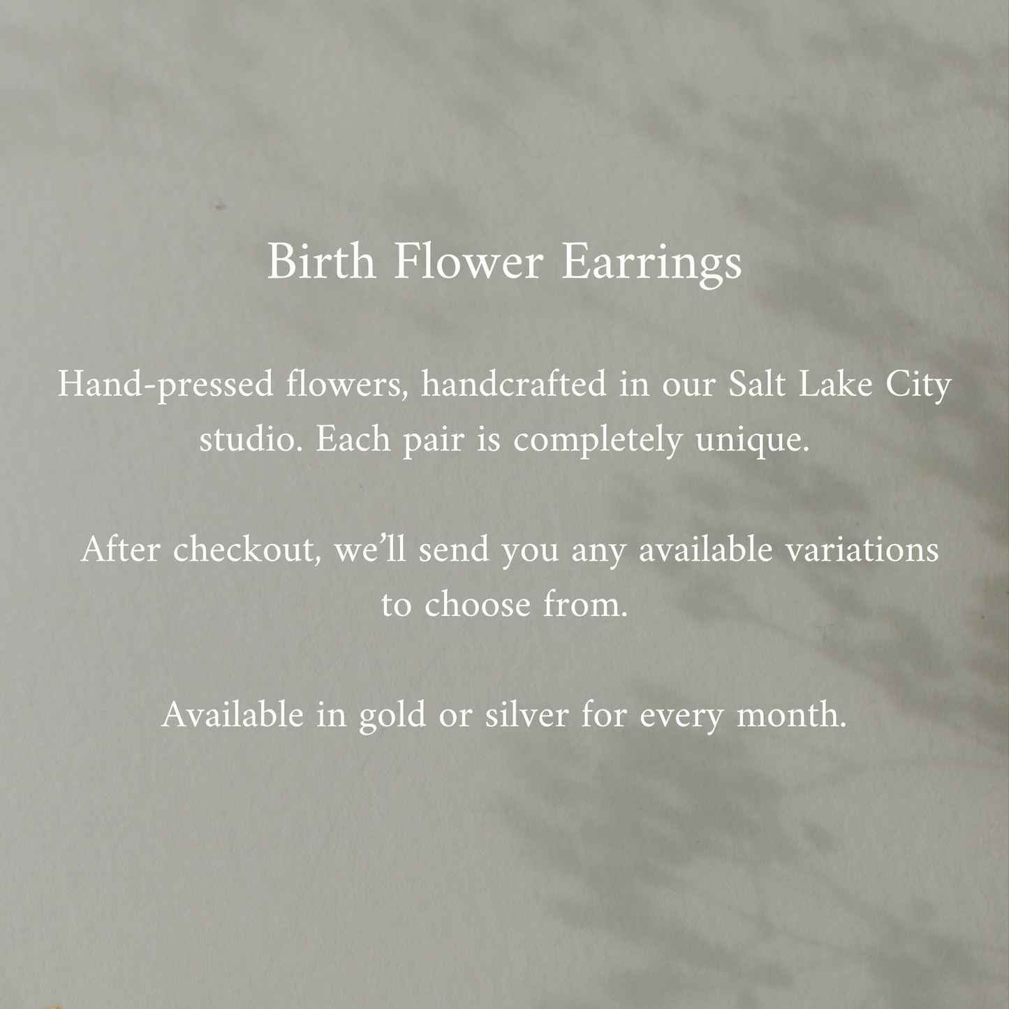 Birth Flower Earrings