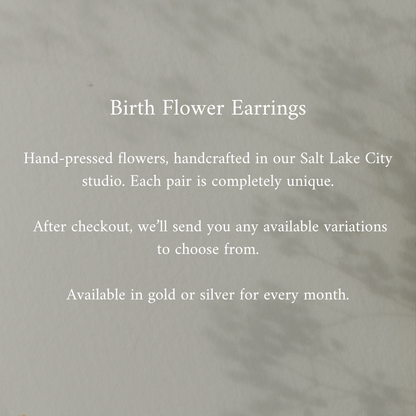 Birth Flower Earrings