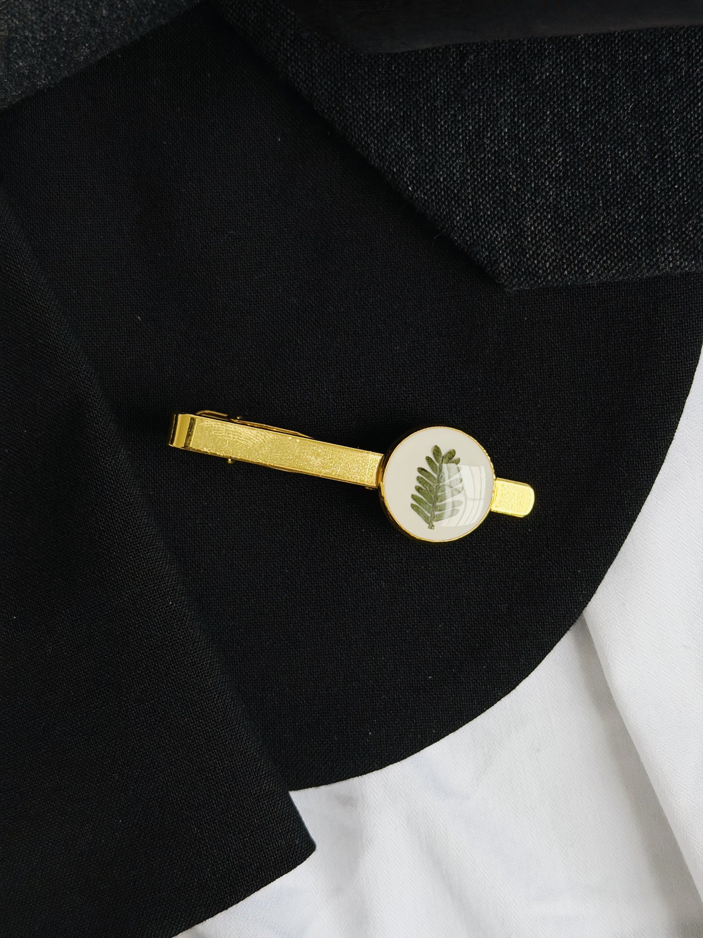 Custom Pressed Flower Tie Bar