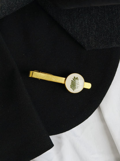Custom Pressed Flower Tie Bar