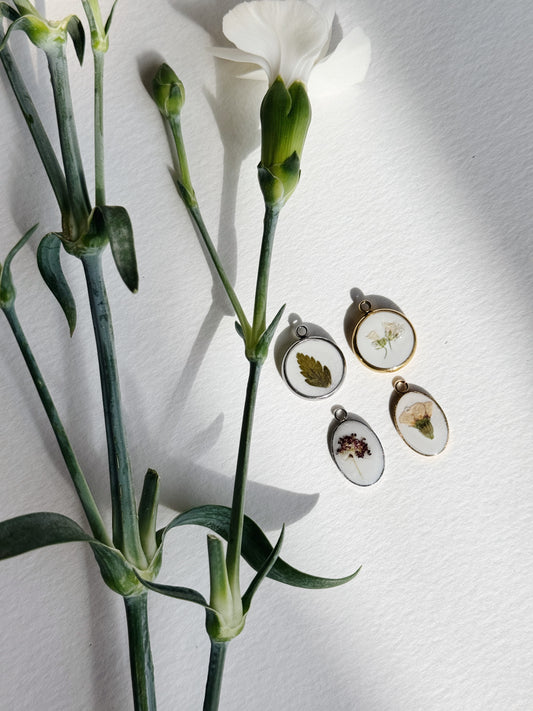 Custom Pressed Flower Charm