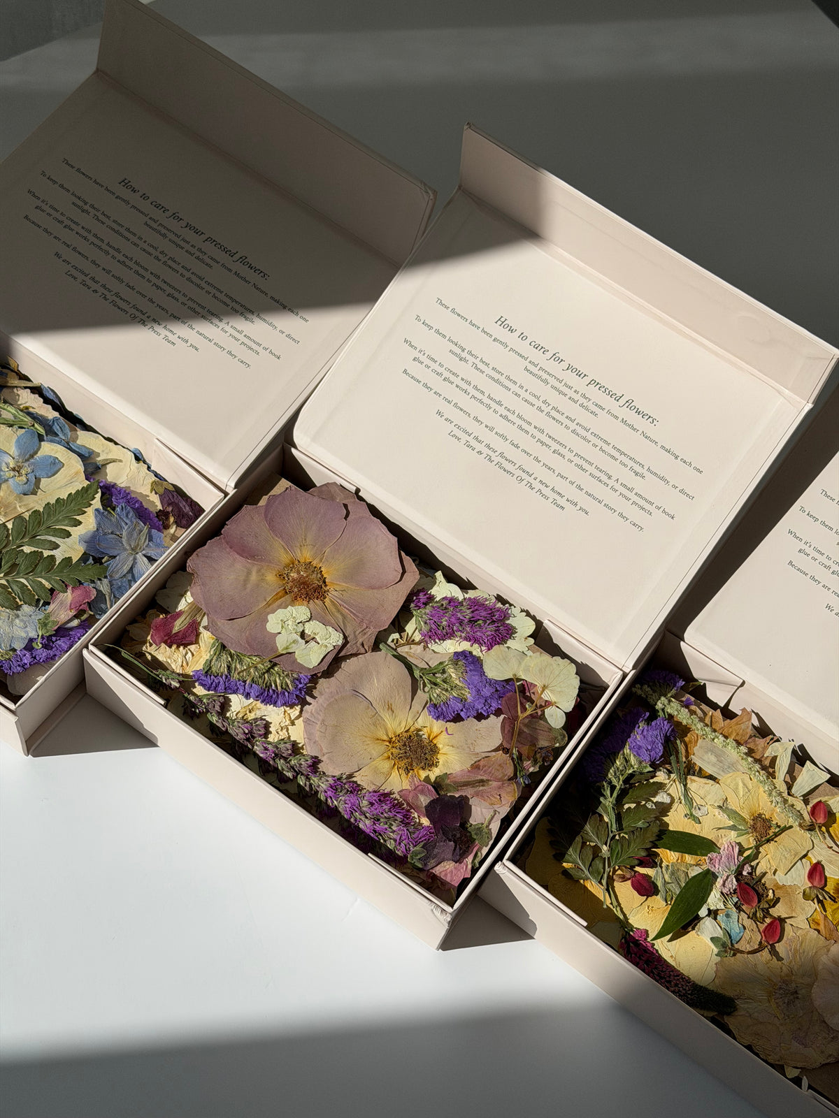 Pressed Flower Boxes