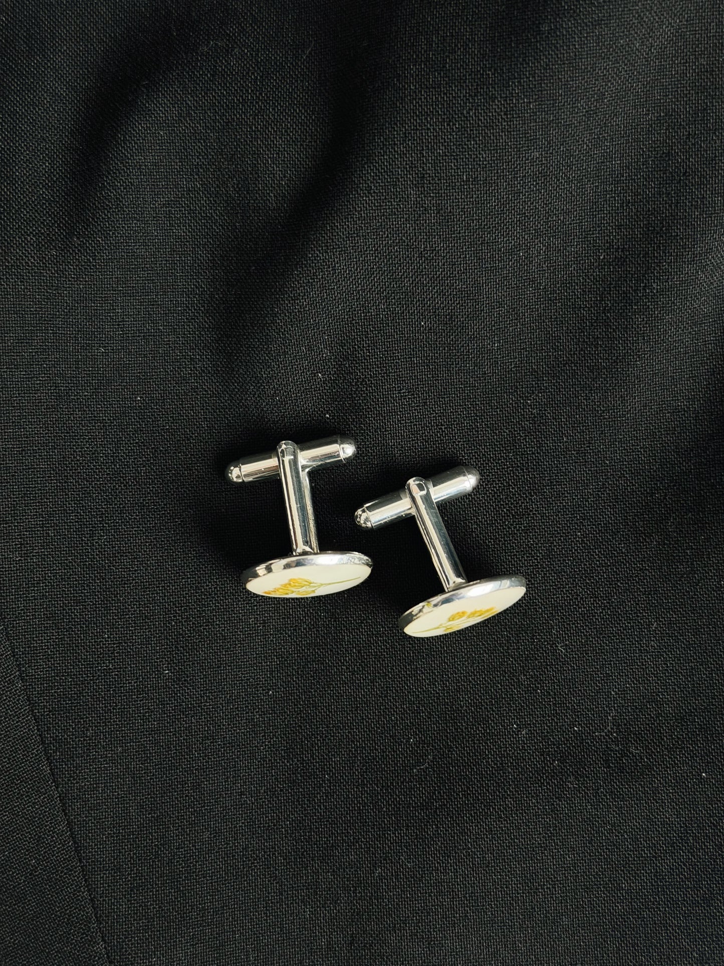 Custom Pressed Flower Cufflinks