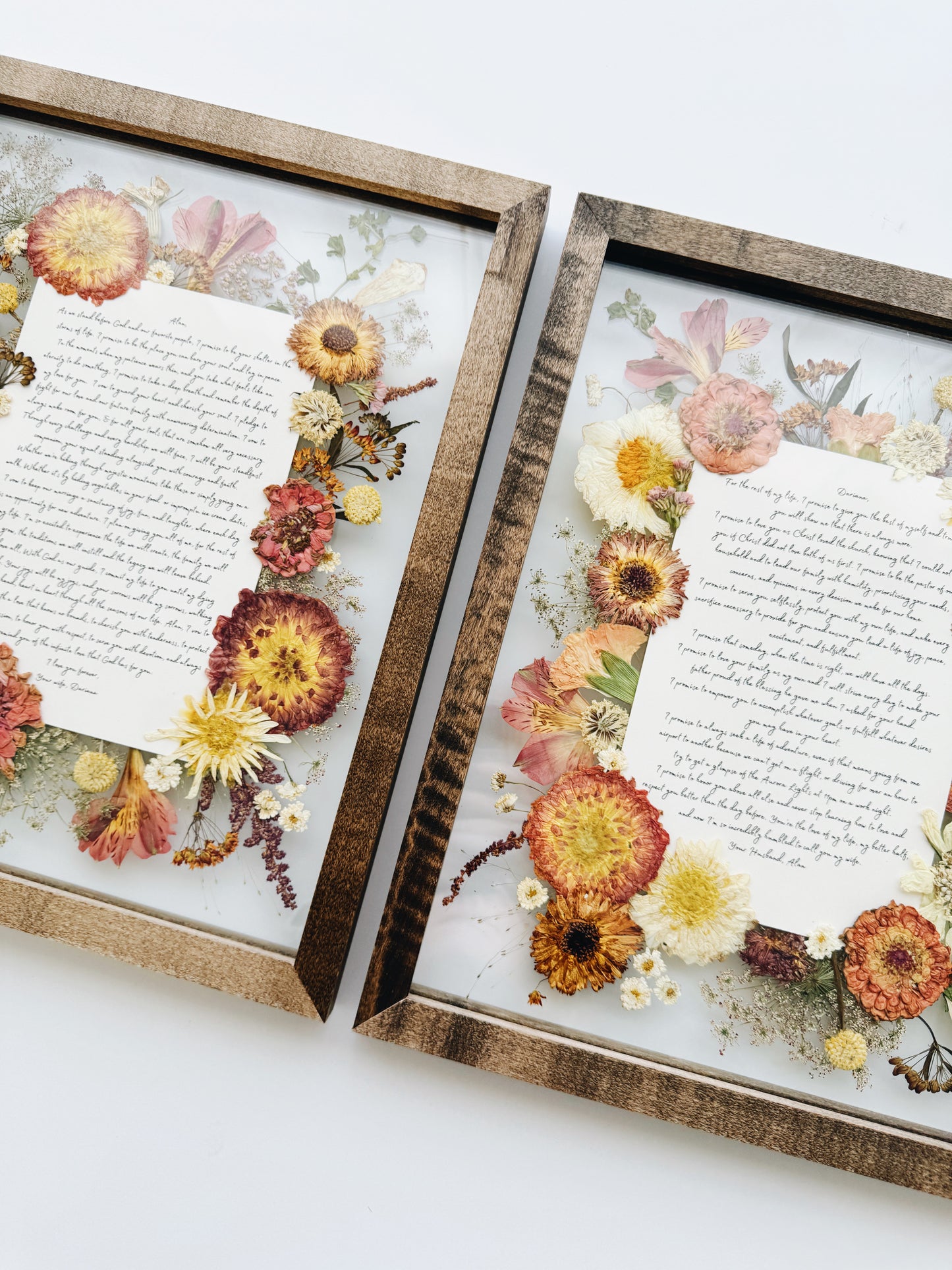 11x14' Wedding Vows (Two Frames)