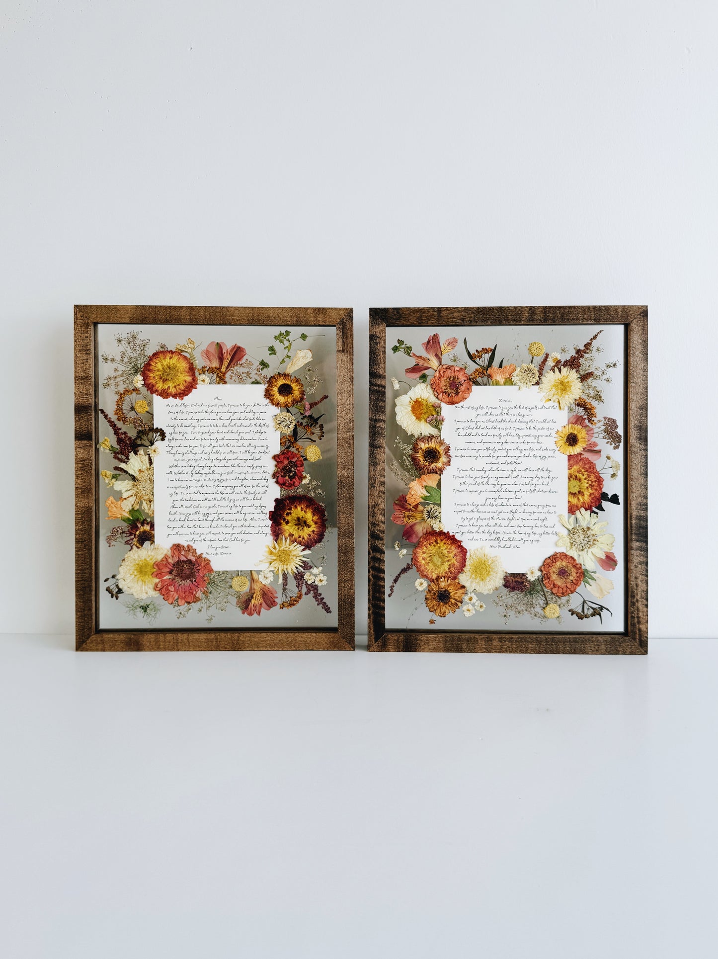 11x14' Wedding Vows (Two Frames)