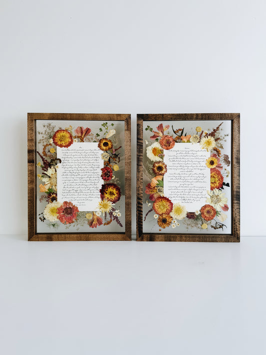 11x14' Wedding Vows (Two Frames)