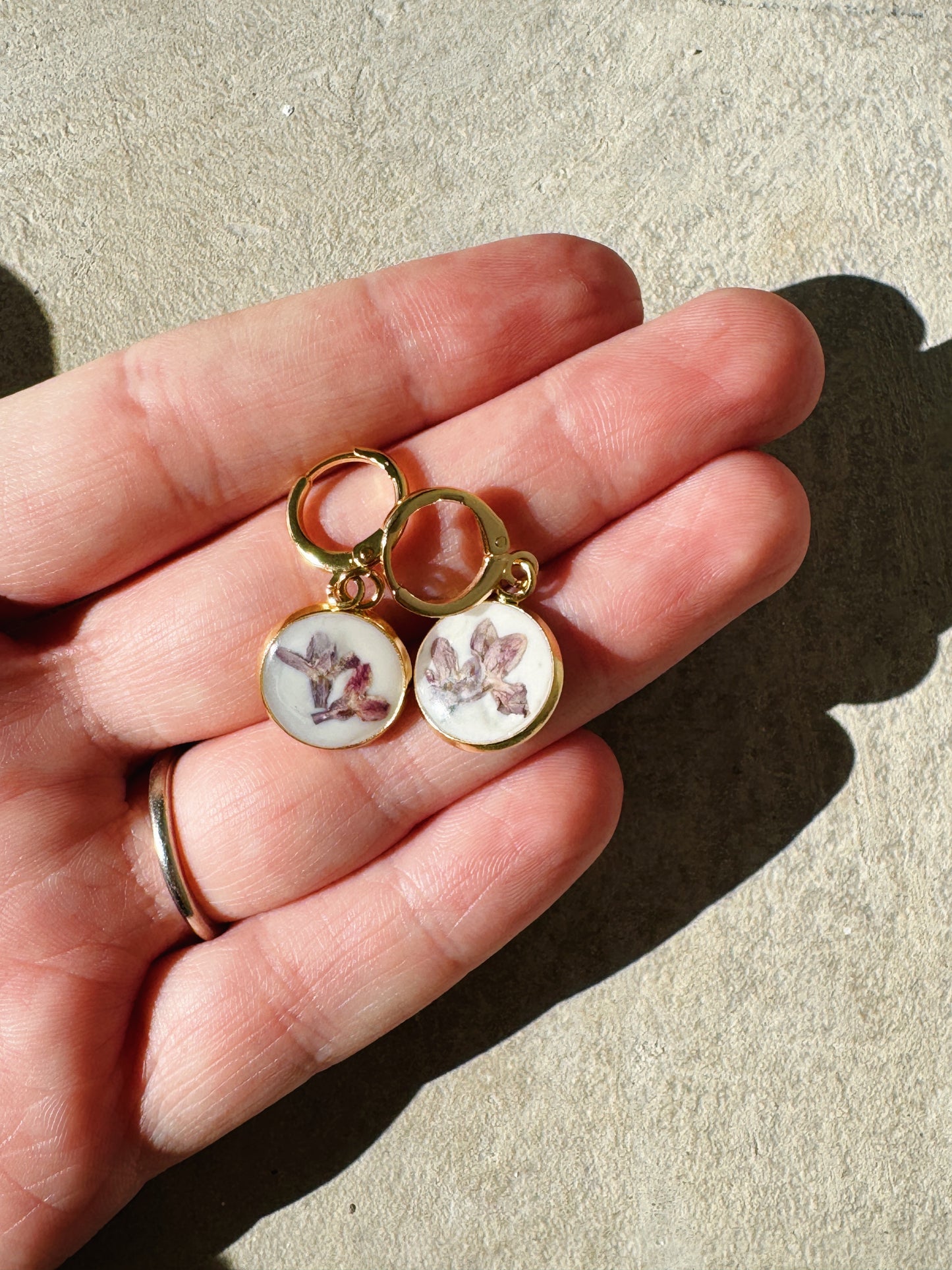 Custom Pressed Flower Earrings