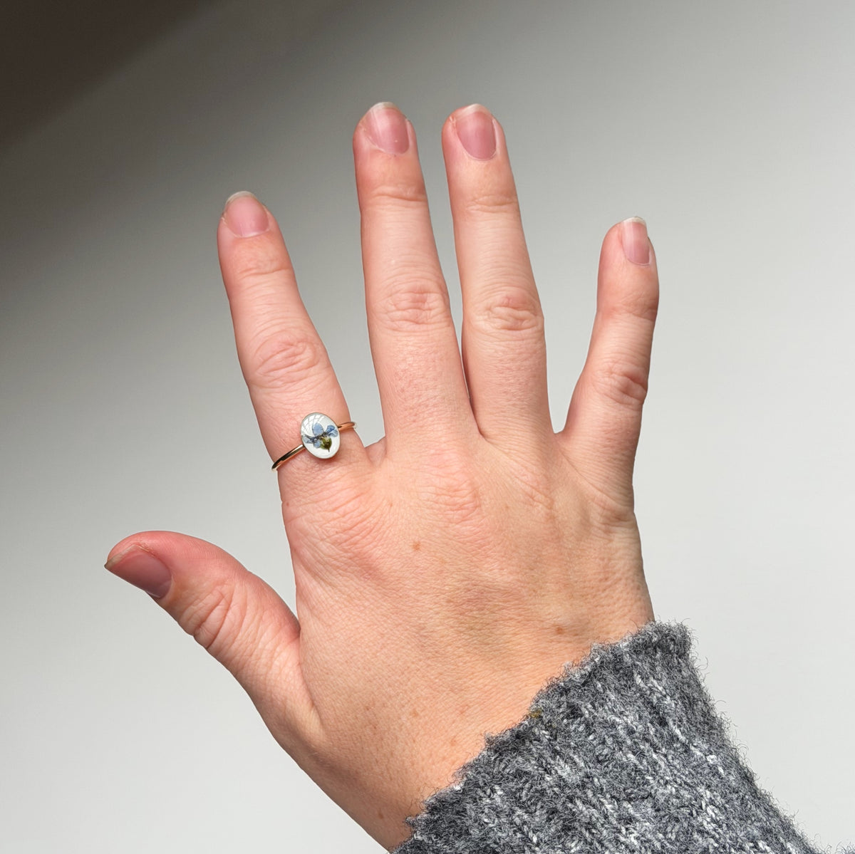 Custom Pressed Flower Ring