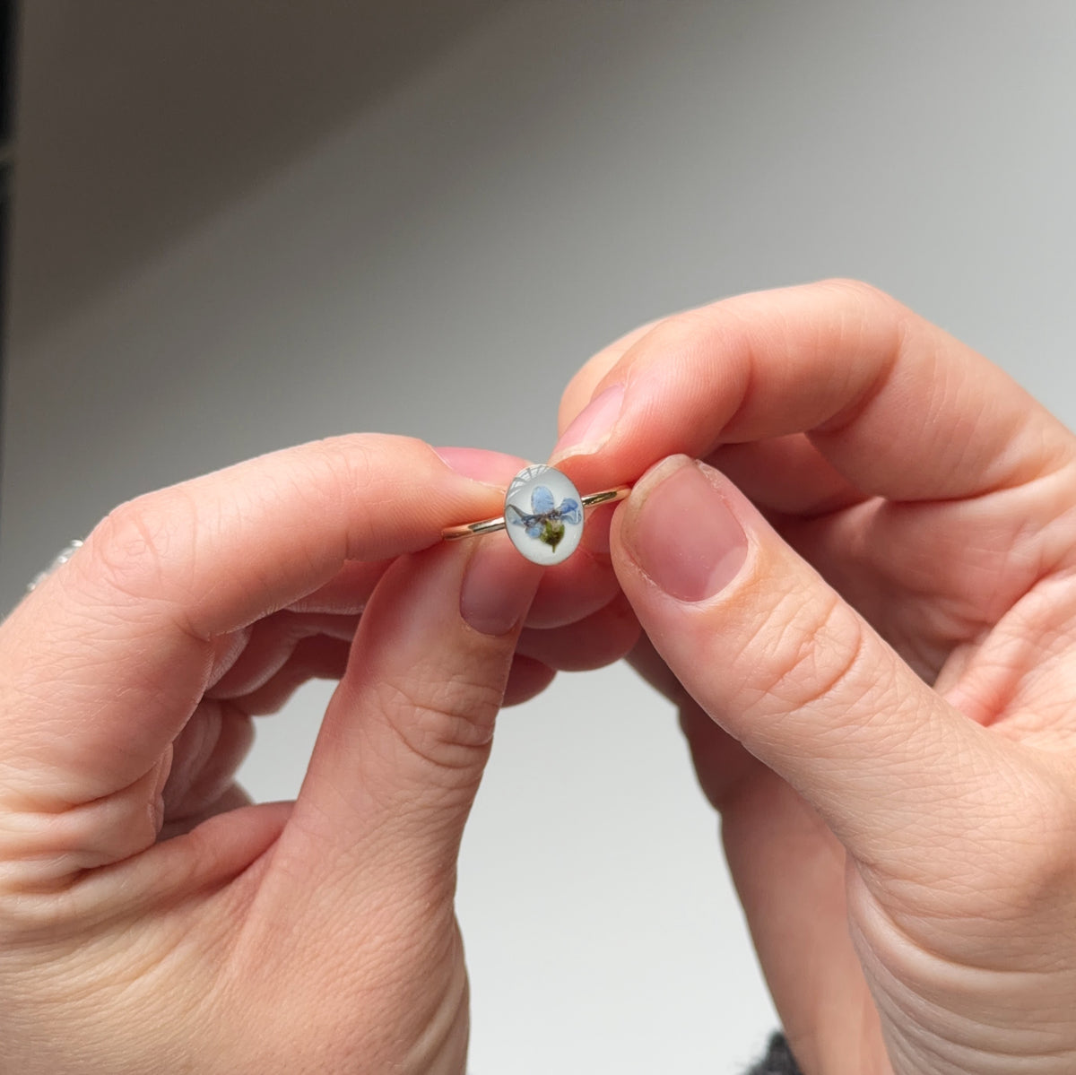 Custom Pressed Flower Ring