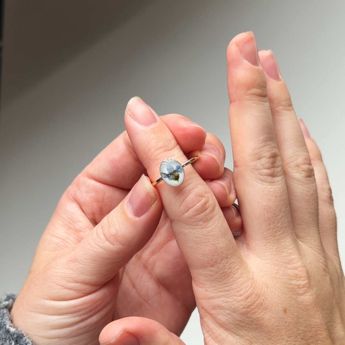 Custom Pressed Flower Ring