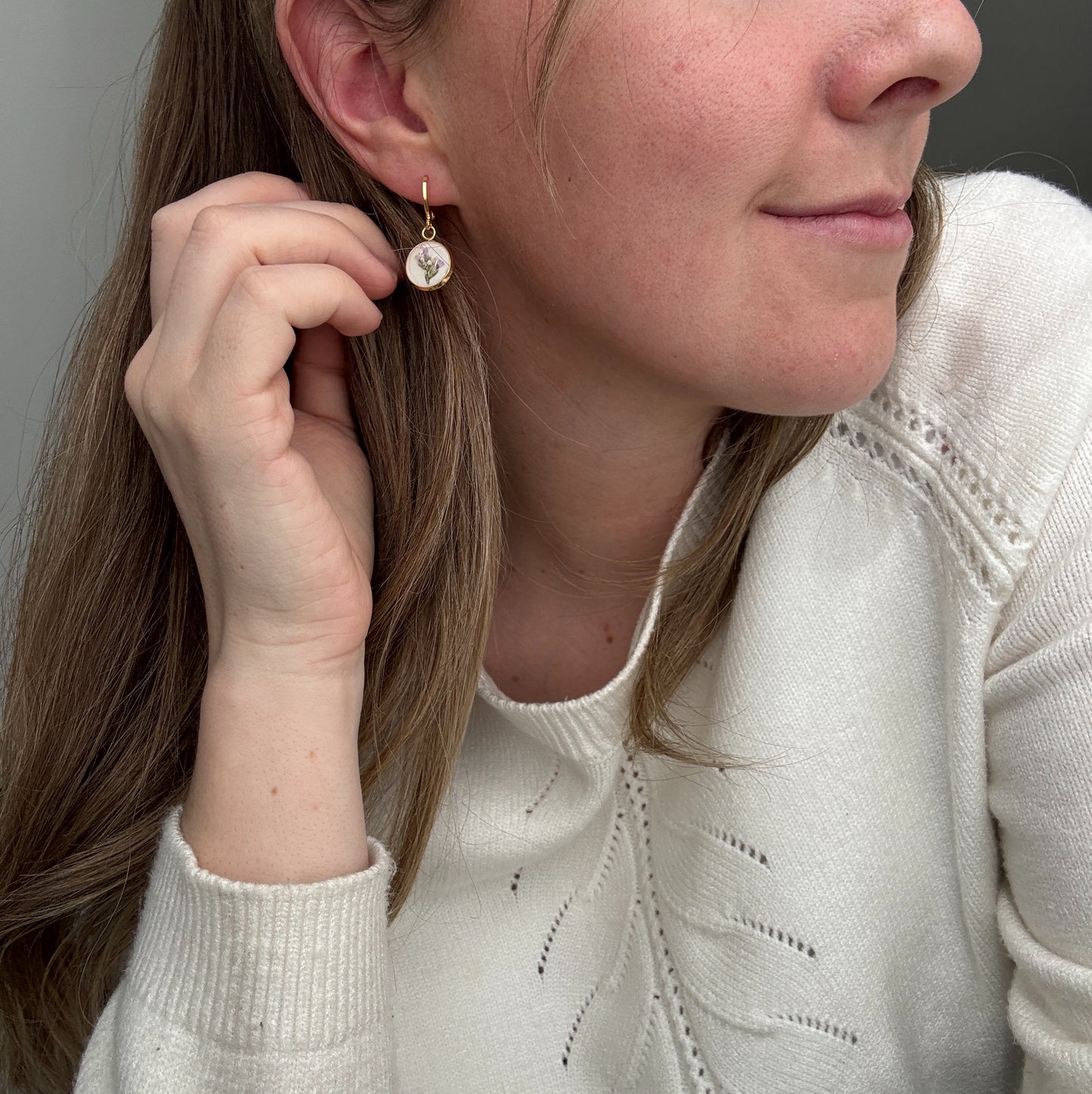Custom Pressed Flower Earrings