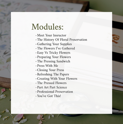 The Art Of Floral Preservation: An Online Workshop