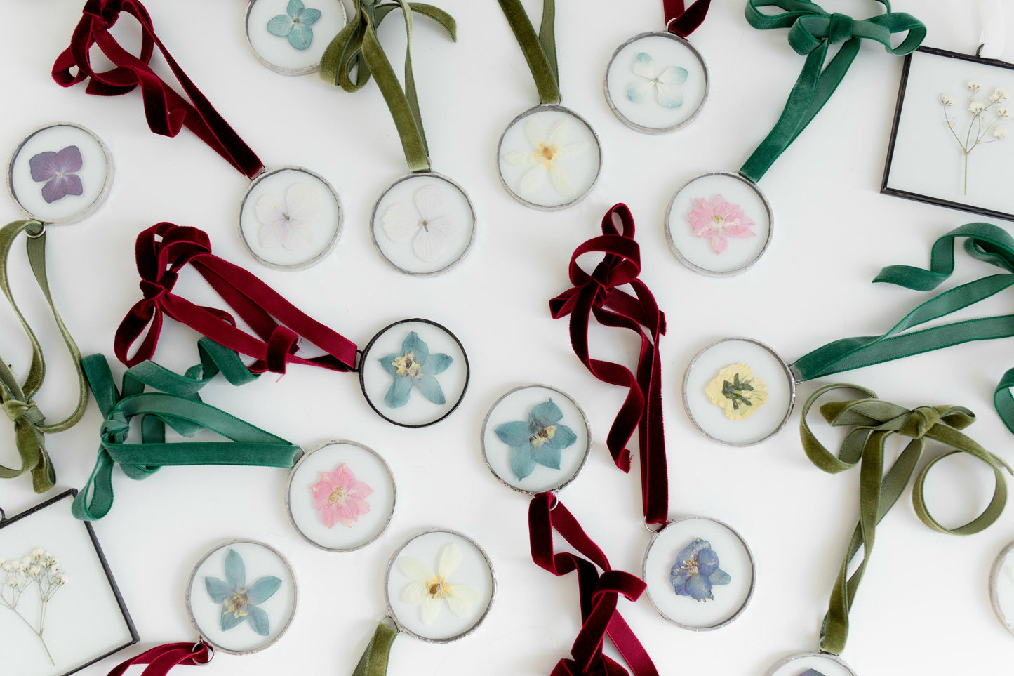 Pressed Flower Ornaments (Ready To Buy!)